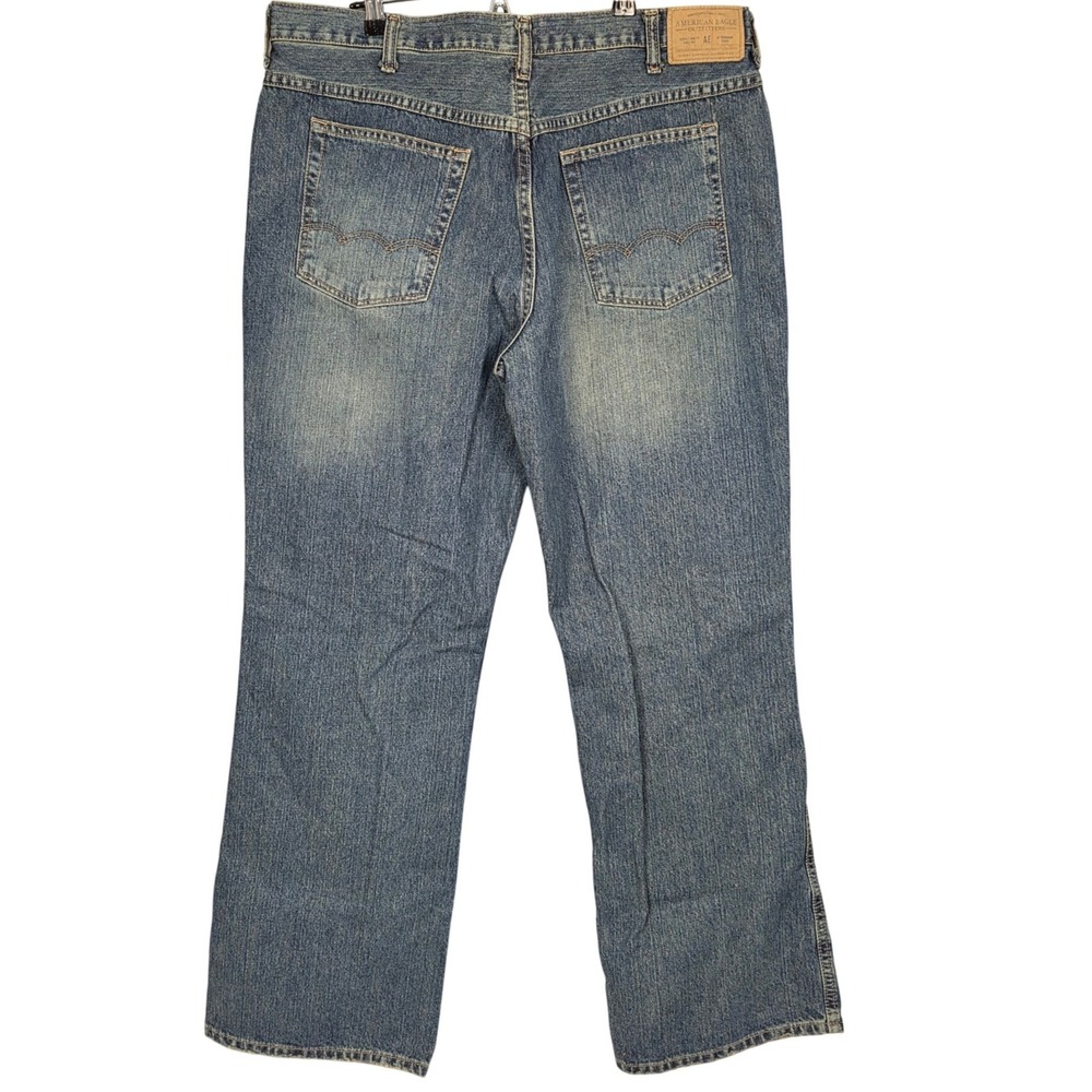 American Eagle Jeans Mens 38x32 Blue‎ Denim Bootcut Medium Wash Vintage Y2K - Picture 3 of 8